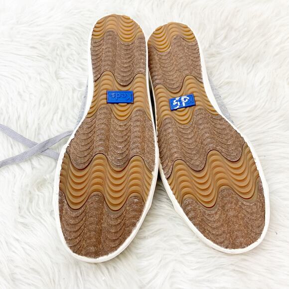 Keds 7.5 Womens Jersey Gray Textile Double Up Shoe Gitter Dot Sneakers - Picture 10 of 10